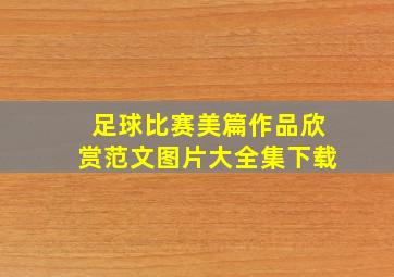 足球比赛美篇作品欣赏范文图片大全集下载