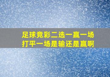 足球竞彩二选一赢一场打平一场是输还是赢啊