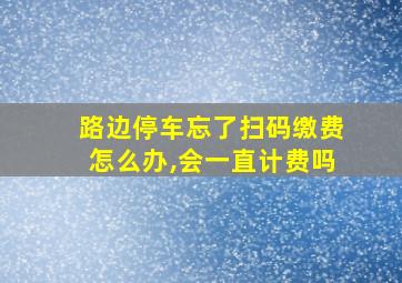 路边停车忘了扫码缴费怎么办,会一直计费吗