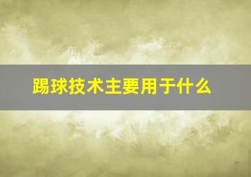 踢球技术主要用于什么