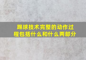 踢球技术完整的动作过程包括什么和什么两部分