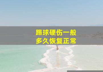 踢球硬伤一般多久恢复正常