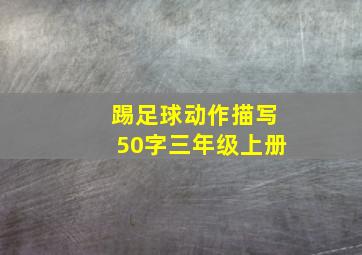 踢足球动作描写50字三年级上册