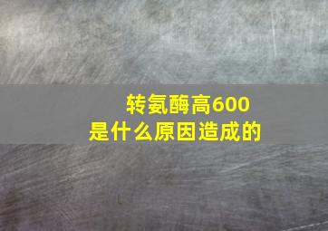 转氨酶高600是什么原因造成的