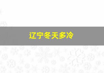 辽宁冬天多冷