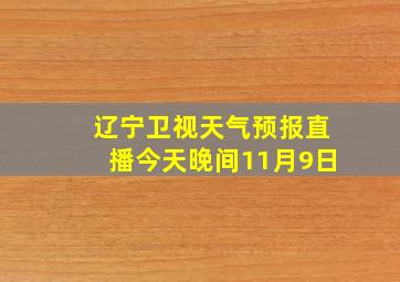 辽宁卫视天气预报直播今天晚间11月9日