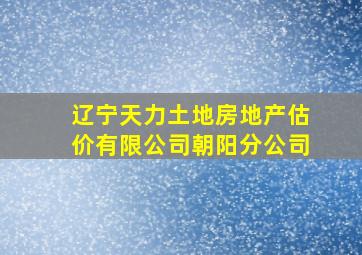 辽宁天力土地房地产估价有限公司朝阳分公司