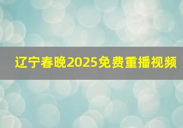 辽宁春晚2025免费重播视频