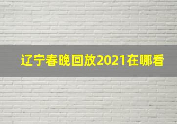 辽宁春晚回放2021在哪看