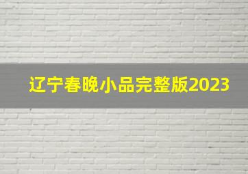 辽宁春晚小品完整版2023