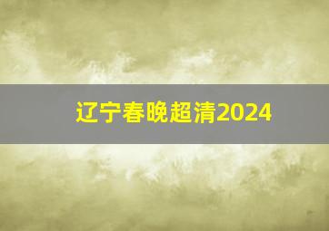 辽宁春晚超清2024