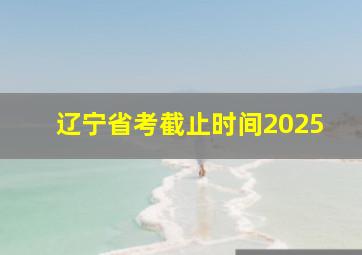 辽宁省考截止时间2025