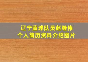 辽宁蓝球队员赵继伟个人简历资料介绍图片