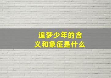 追梦少年的含义和象征是什么