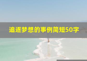 追逐梦想的事例简短50字