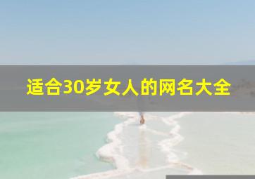 适合30岁女人的网名大全