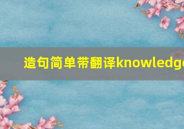 造句简单带翻译knowledge