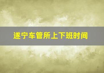 遂宁车管所上下班时间