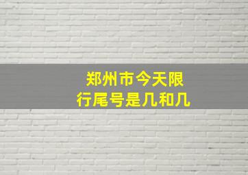 郑州市今天限行尾号是几和几