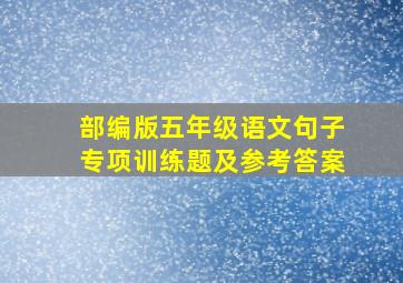 部编版五年级语文句子专项训练题及参考答案