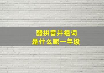 醋拼音并组词是什么呢一年级