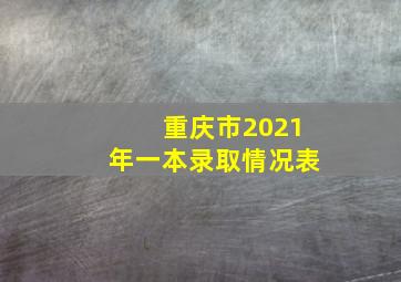 重庆市2021年一本录取情况表