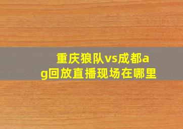 重庆狼队vs成都ag回放直播现场在哪里