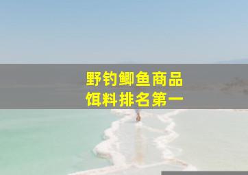 野钓鲫鱼商品饵料排名第一