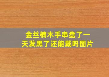 金丝楠木手串盘了一天发黑了还能戴吗图片