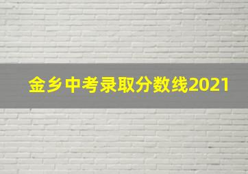 金乡中考录取分数线2021