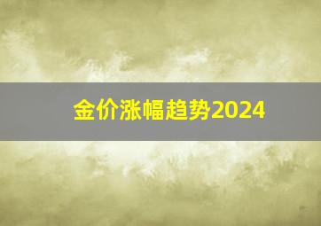 金价涨幅趋势2024