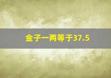 金子一两等于37.5