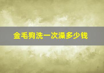 金毛狗洗一次澡多少钱