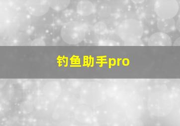 钓鱼助手pro