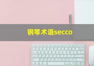 钢琴术语secco