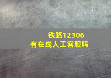 铁路12306有在线人工客服吗