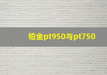 铂金pt950与pt750