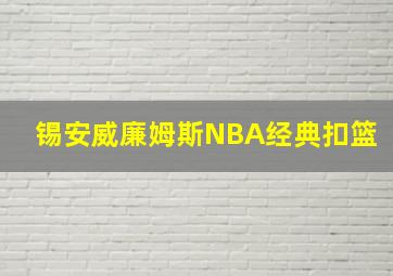 锡安威廉姆斯NBA经典扣篮