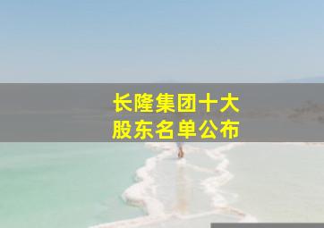 长隆集团十大股东名单公布