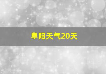 阜阳天气20天