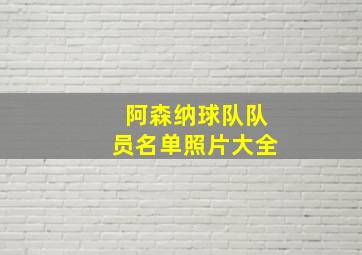 阿森纳球队队员名单照片大全