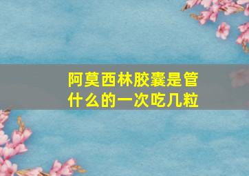 阿莫西林胶囊是管什么的一次吃几粒