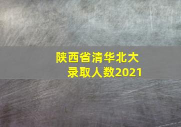 陕西省清华北大录取人数2021