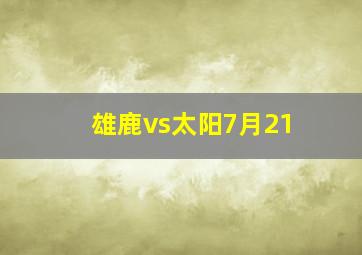 雄鹿vs太阳7月21