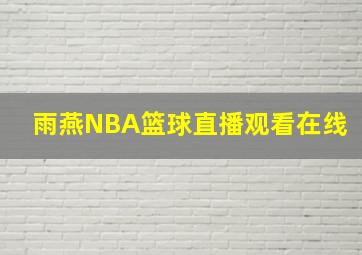 雨燕NBA篮球直播观看在线