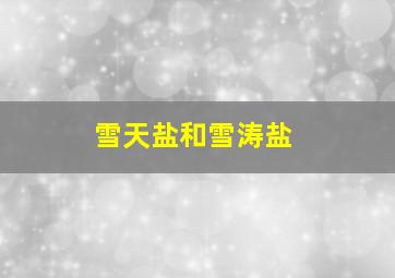 雪天盐和雪涛盐