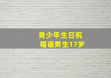 青少年生日祝福语男生17岁