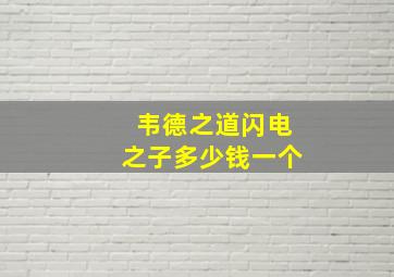 韦德之道闪电之子多少钱一个