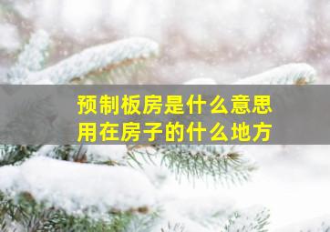 预制板房是什么意思用在房子的什么地方