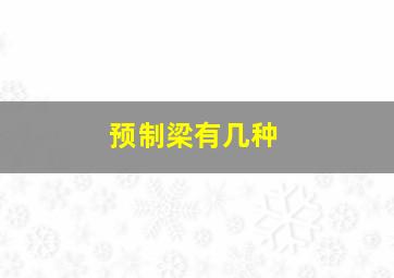 预制梁有几种